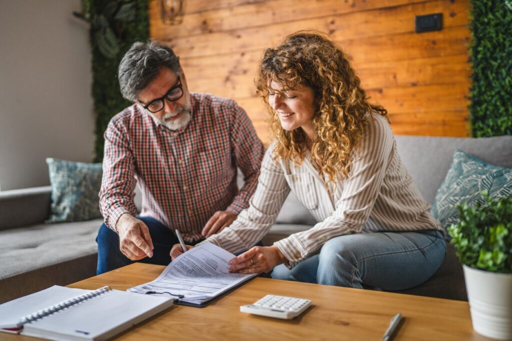 couple going through legal paperwork