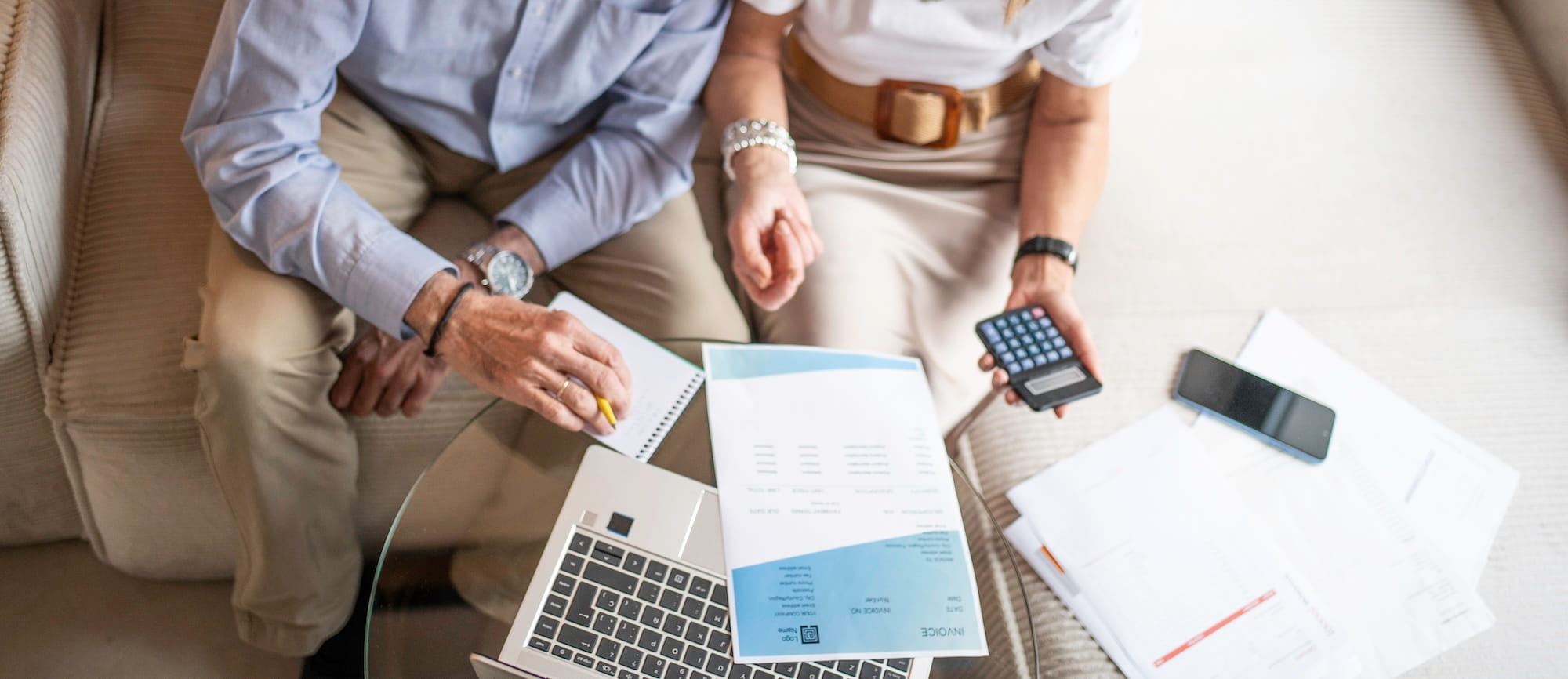 couple going over financials